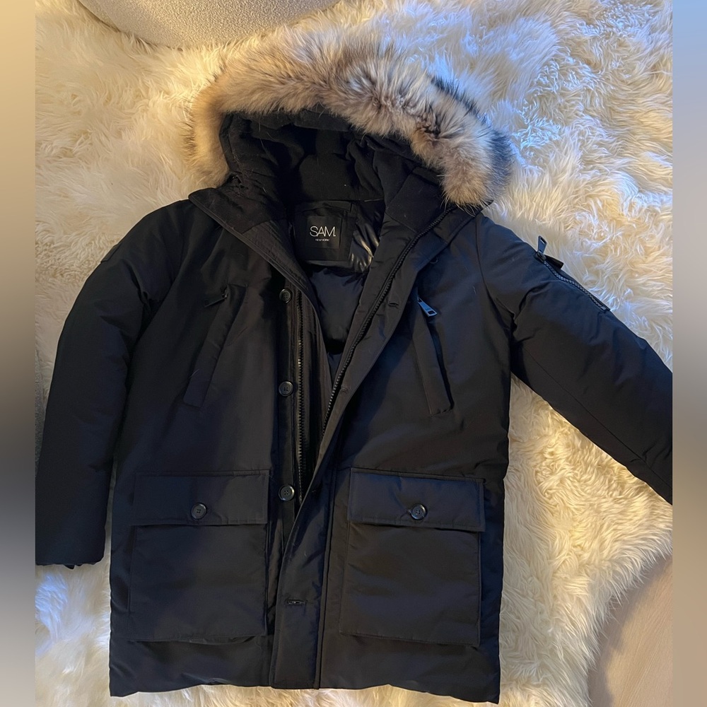 BRAND NEW MENS BLACK SAM COAT